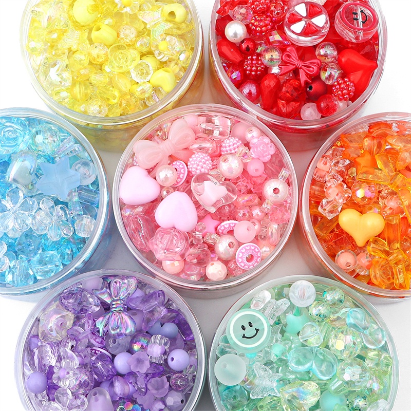 30g Random Mixed Fashion Cute Plastic Acrylic Beads For DIY Necklace Bracelet Cellphone Strap Jewelry Craft Making Accessories