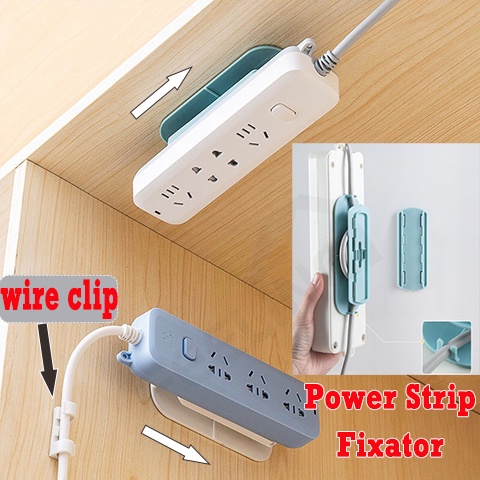 ? Self Adhesive Power Strip Holder Fixator Power Extension Socket Cord Cable Management Wall Mount Plug Wire Organizer