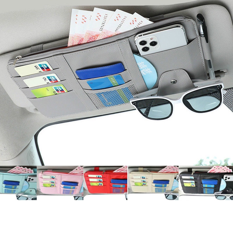 Car Sun Visor organizer Card Holder Storage Car Accessories Sunglasses Storage Clip