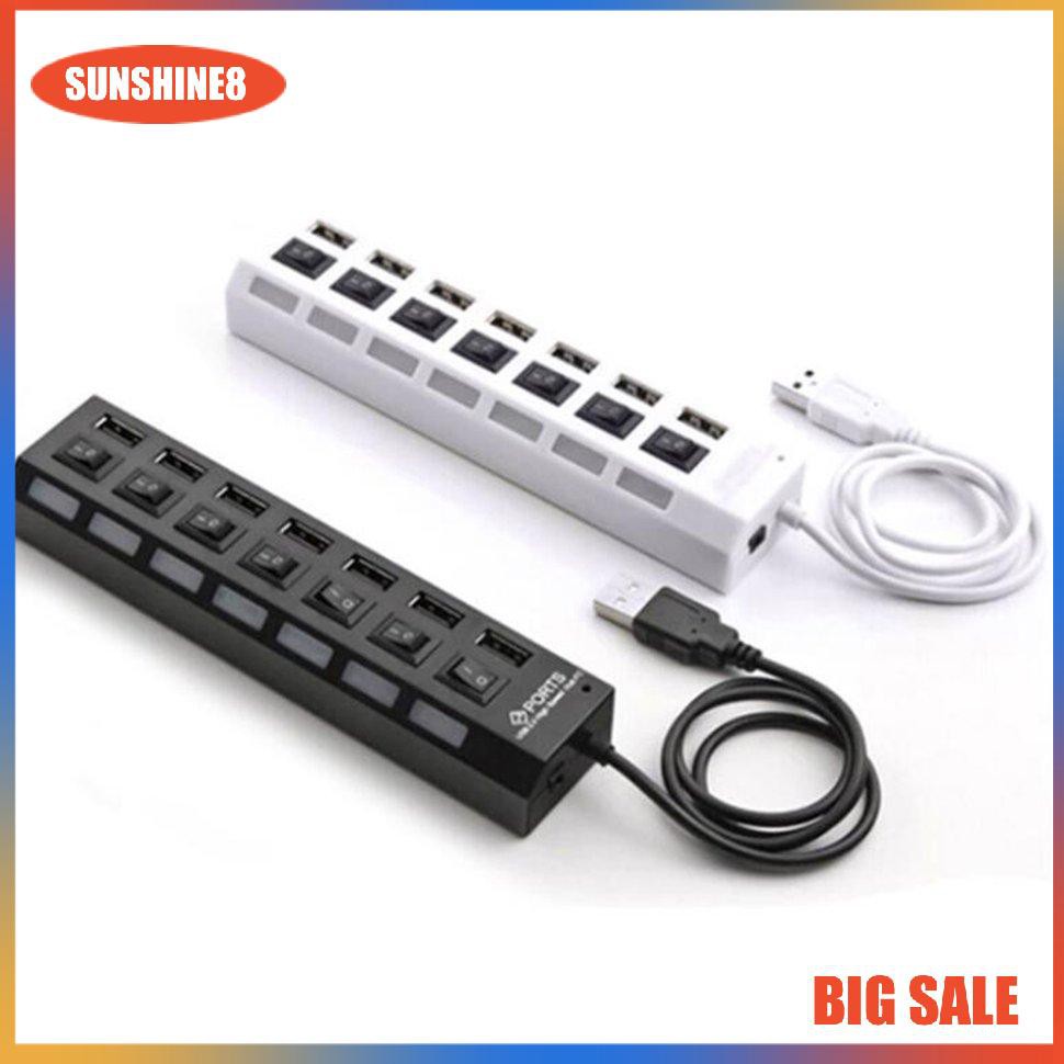 USB Hub 2.0 Multi USB Port 4/7 Ports Hub USB High Speed Hab With on/off Switch USB Splitter For PC