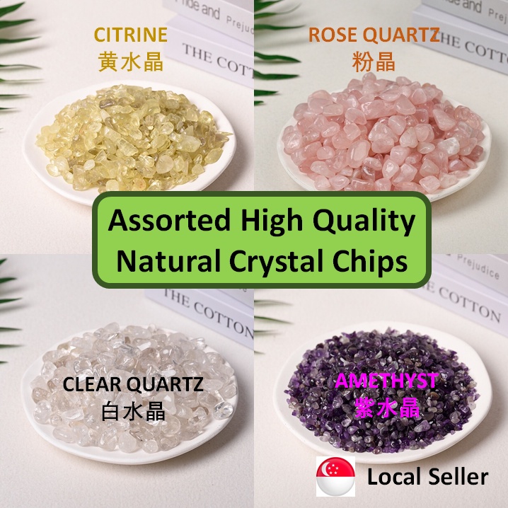 [SG Seller??] Quality Natural Crystal Chips Degaussing Cleansing Gravel Stone | Fish Tank | Handcraft | Plant Decor