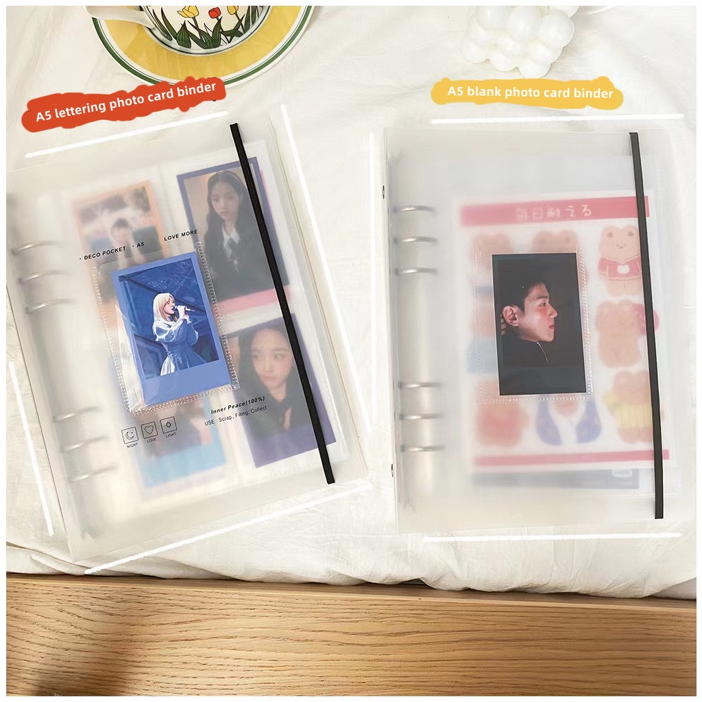 A5 Photocard Binder 6 Hole Sticker File Deco Pocket Refill Photocard Album