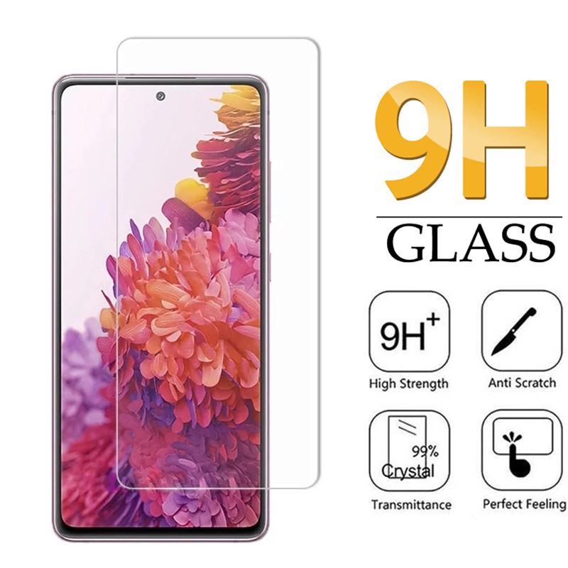 9H Tempered Glass Film Samsung Galaxy S23 S22 S21 Plus S20 FE Note 20 10 Lite A03s A04 A04s M51 A31 A52s A12 9H Tempered Glass Film