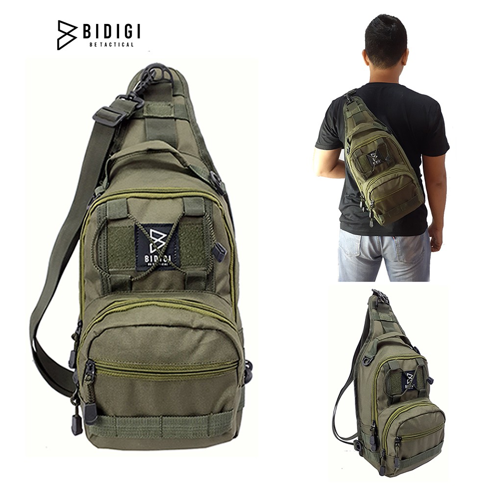 PRIA Bidigi REBORN-Men's SLING BAG ARMY TACTICAL