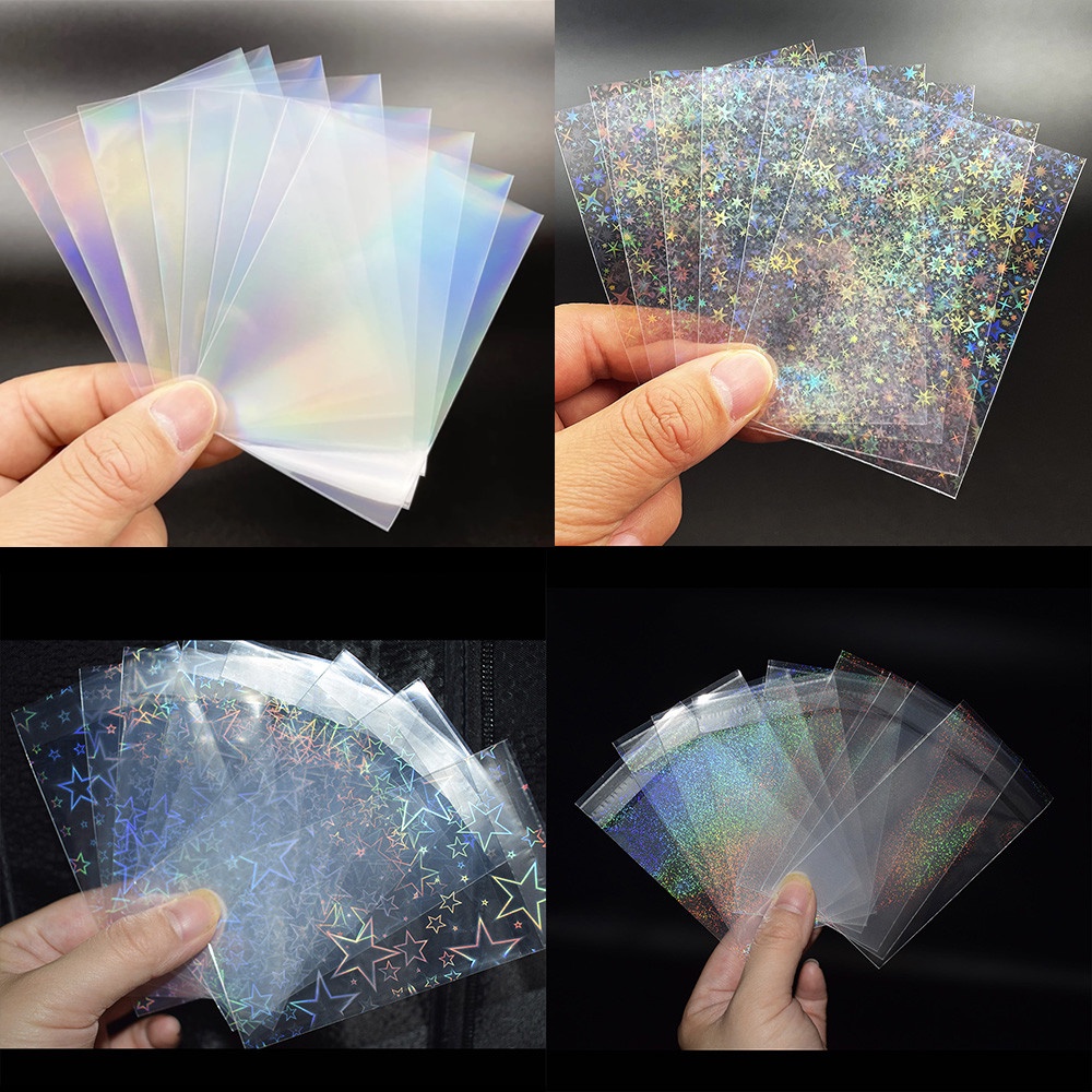 Laser Card Sleeves Gemstone Flashing Seal Card Film for Korea Idol Photo Protector YGO MTG VG Card