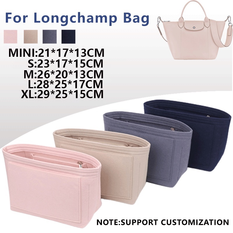 Felt Insert Bag Fits for Longchamp LE PLIAGE Organizer Handbag Inner Bag