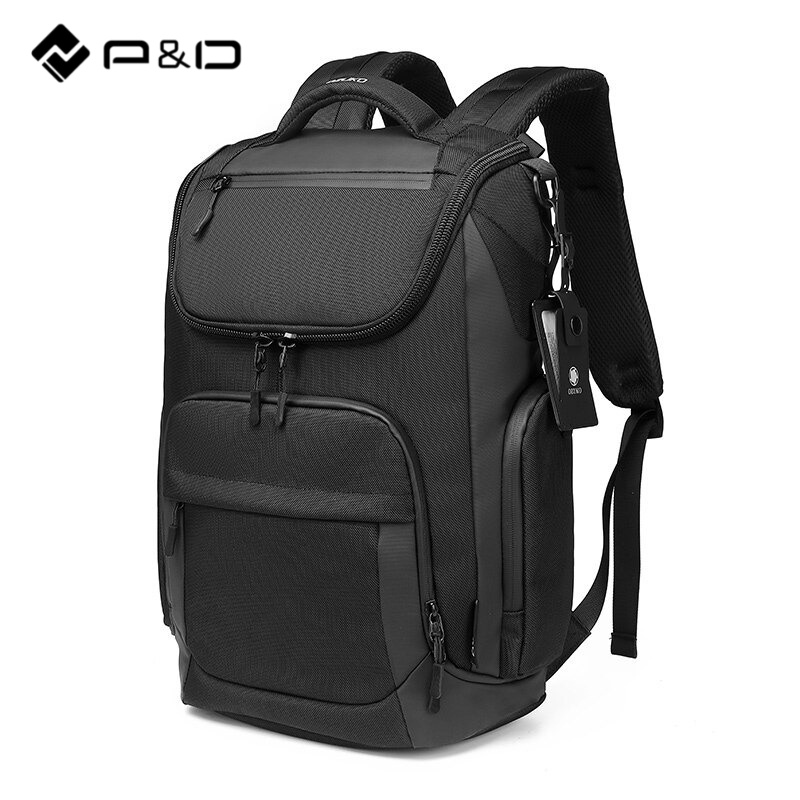 P&D Men Backpack 24L Multi-function Waterproof Backpacks 15.6" Laptop Travel Business Male USB Charging