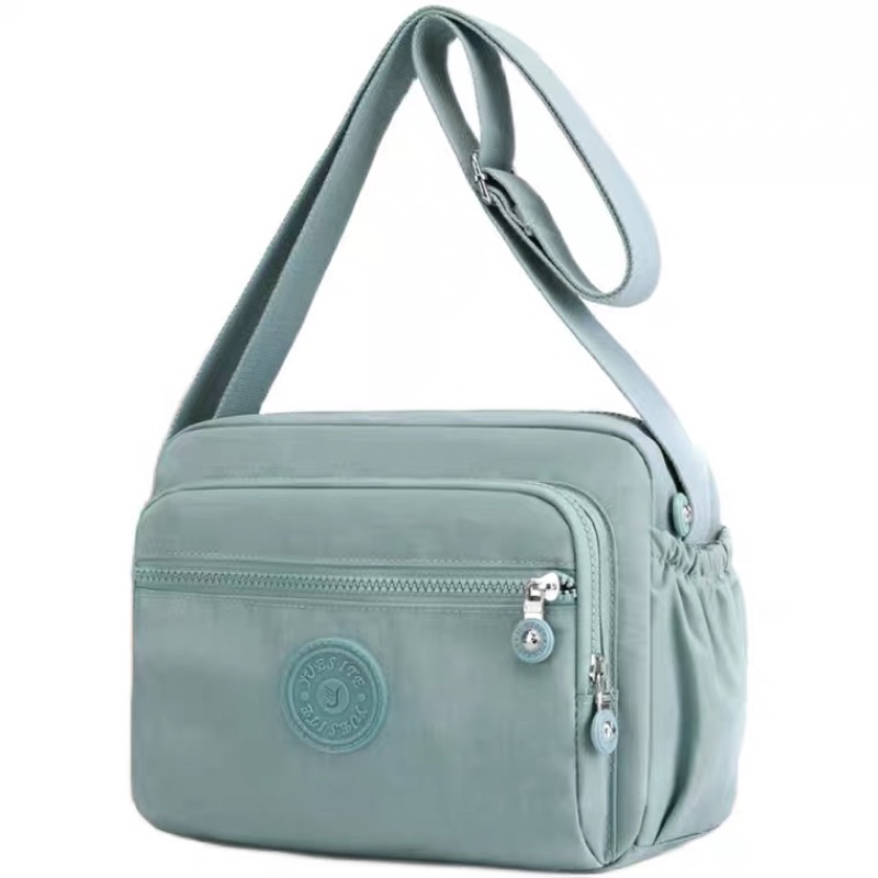 ✅Woman Sling Crossbody Bag Waterproof Nylon Colourful M7788 Free Gift