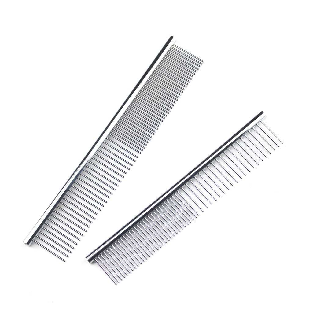 Pet Dematting Comb - Stainless Steel Pet Grooming Comb for Dogs  Cats Pro Grooming Tool Stainless Comb Hair Brush