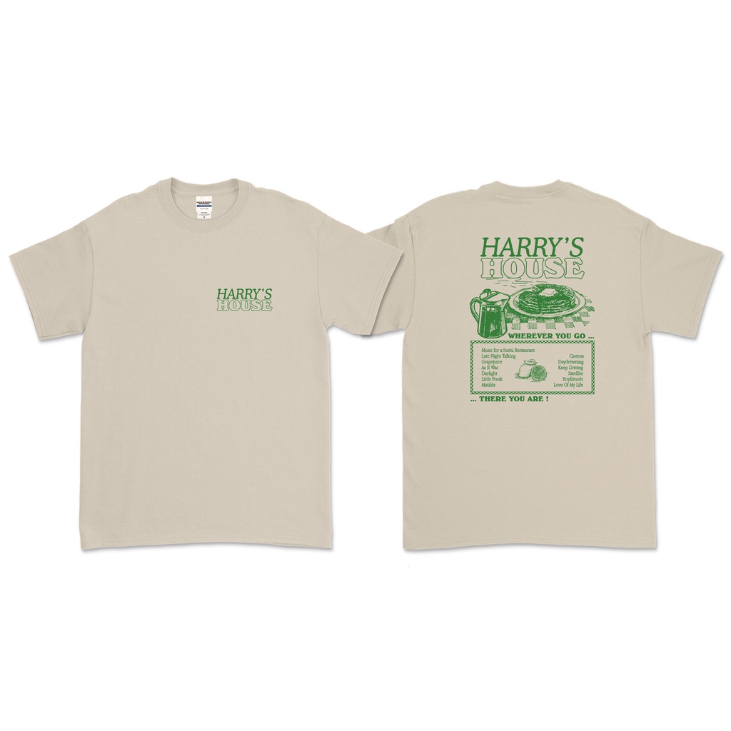 Harry STYLES - HARRY HOUSE MENU PARODY T-SHIRT (Front And Back)
