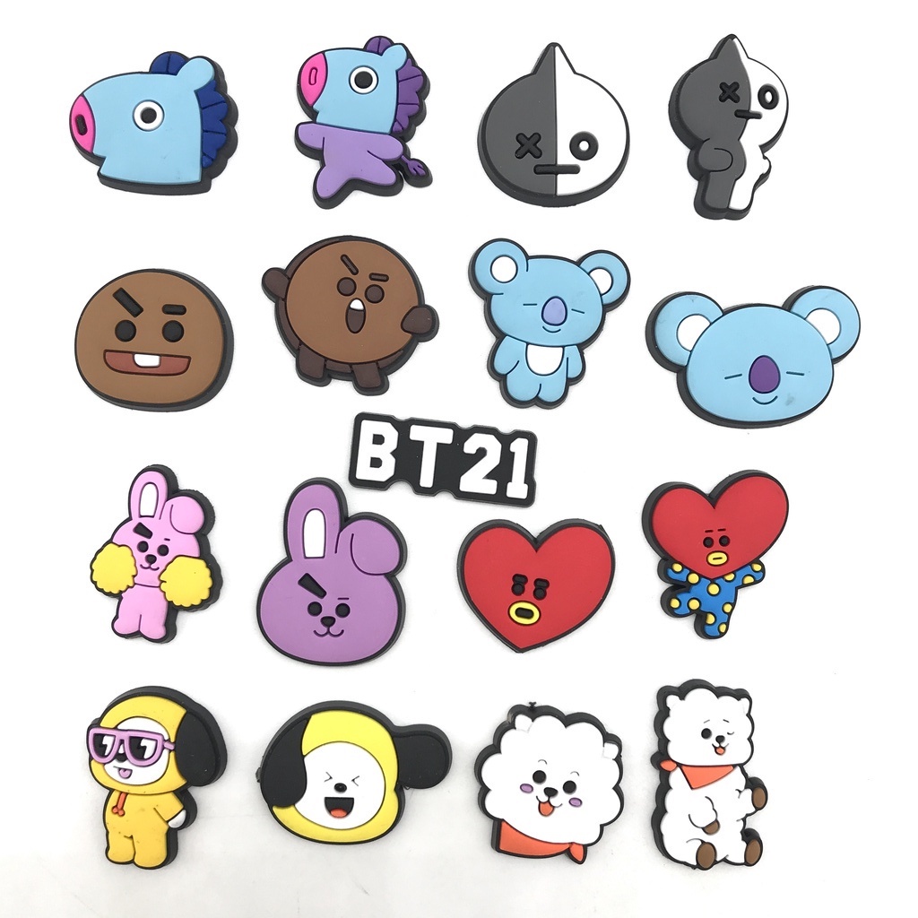 BTS Mascot Series Jibbitz crocs Shoe Flower Charms BT21 Hole Buckle