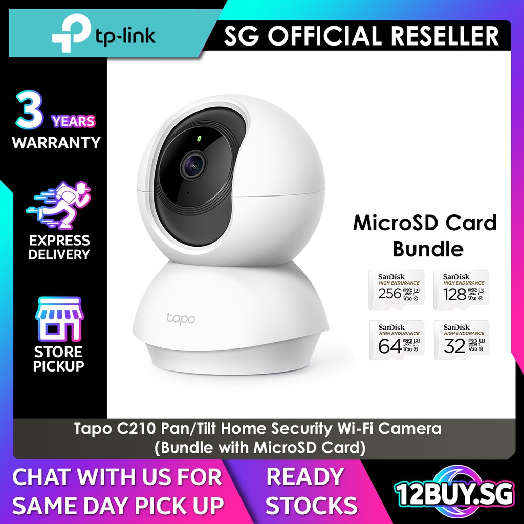 [3 YRS Warranty] [Best Seller]TP-LINK Tapo TC70/C210 CCTV 360 WIFI 1080P/2K Full HD/Super HD Home Security IP Camera