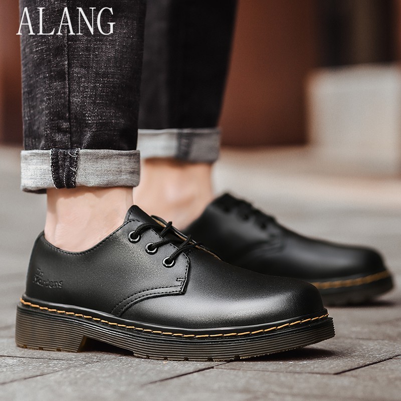 READY STOCK Oxford Boots Men Genuine Leather Made Black Trendy Formal Boots For Male