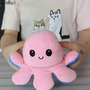 ?ready stock? 20cm Flip Octopus doll TIKTOK TeeTurtle Reversible Bipolar Plushie Stuffed toys Best gifts for Kids