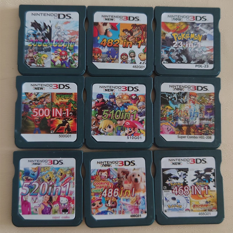 NDS Cartridge NDS Game Card for 3ds Nds Ndsi Ndsl Ds 2ds English Version 208/482/23/468/500/502/4300