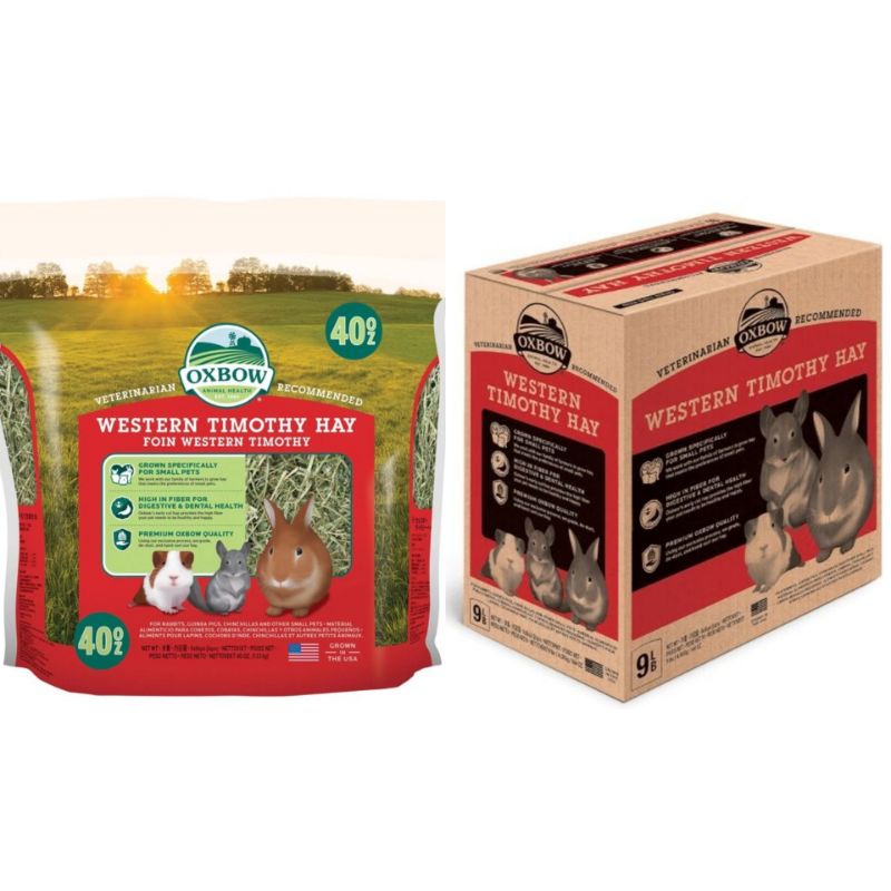 [Bundle Promo 40oz/90oz/9lbs] Oxbow’s all-natural Western Timothy Hay