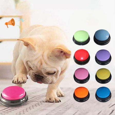 [Ready Stock Lowest Price] 2022 New Product Pet Ac Button Free Recording Dog Voice Box Press Bell Training Speaking Toy Sounder Squeeze Ordering
