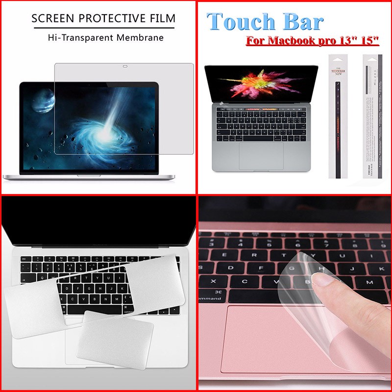 Accessories  for 2023 Macbook Pro 13 14 16 inch 2021 2022 A2442 A2779 Air 13.6 2022 M1 M2 A2681 A2337 Pro 13 A2179 transparent Screen protector soft film /Clear trackpad /Palm Guard
