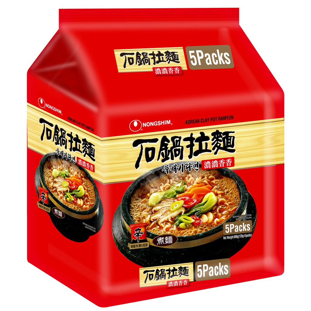 Nongshim Korean Claypot Ramyun - 5S Bag X 120G [Korean]