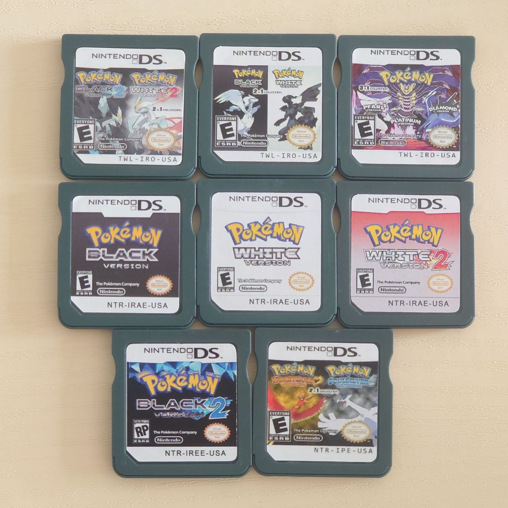 Pokemon Cassette NDS Game Card Pokemon DS Game Black White 1&2 for 3ds nds English Version