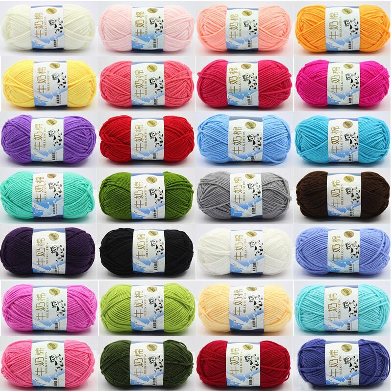 50g Milk Cotton Yarn High Quality Hand Knitting Yarn Soft Warm Baby Wool Yarn
