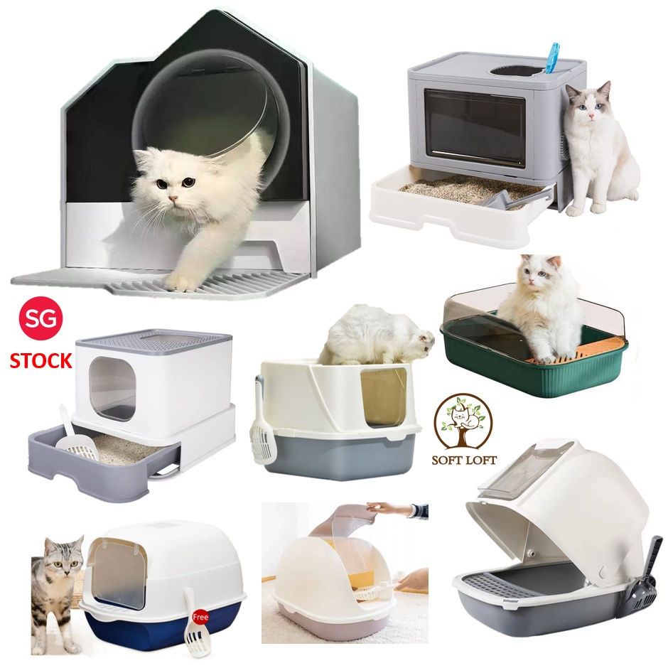 [LARGE CLOSED LITTER BOX]Enclosed Cat Litter Box/Extra Large/Cat Full Enclosed Flip