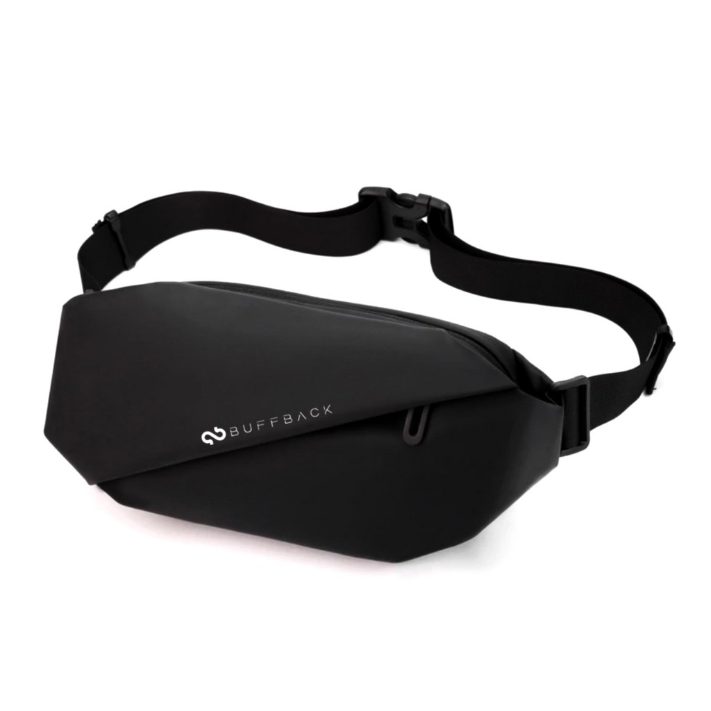 Multicolor Micro Canvas Front Back Pocket Belt Bag 38x7x15cm for Men