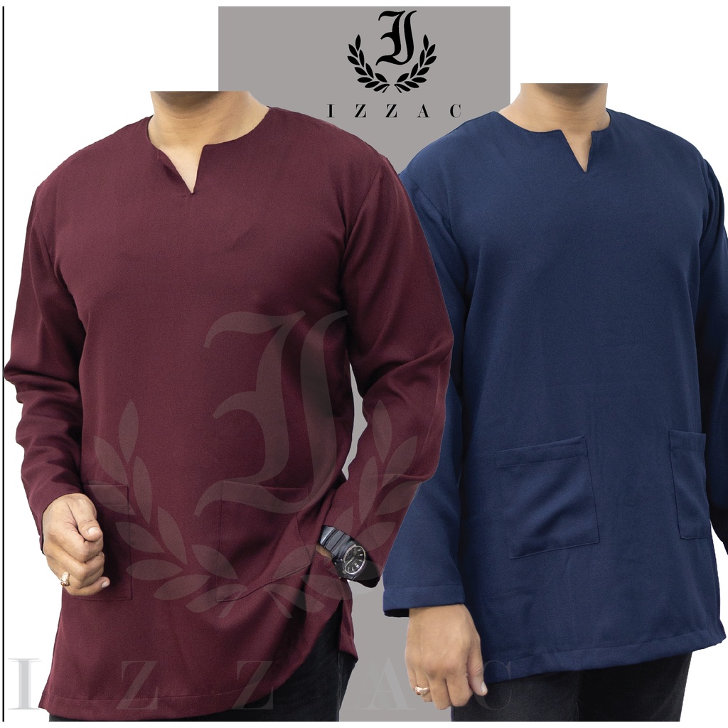 Baju kurta Lelaki Full Sleeve Ironless Blouse Modern Style