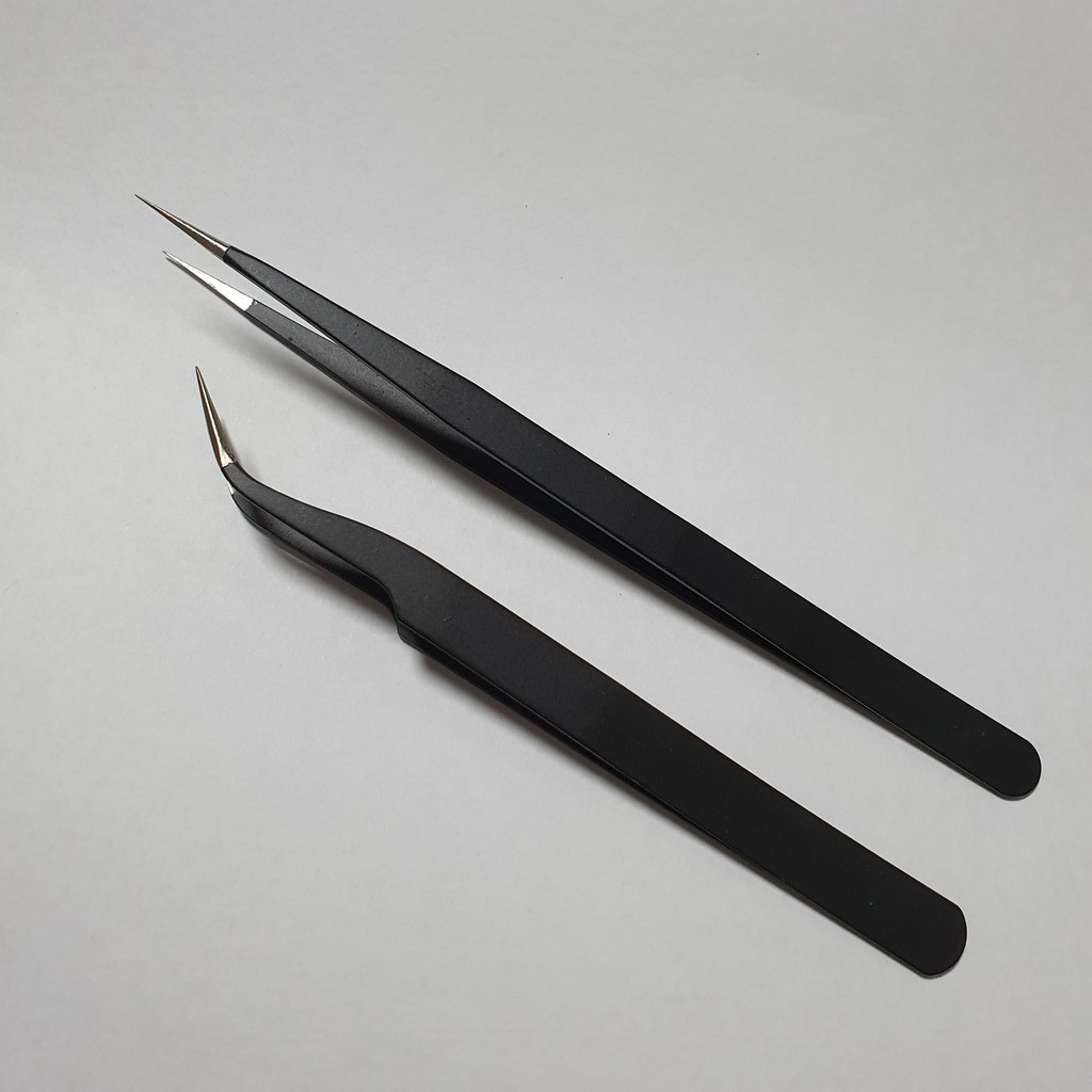 [SG Seller/Stocks!] Curved Head & Straight Head Tweezers Stainless Steel For Mechanical Keyboards