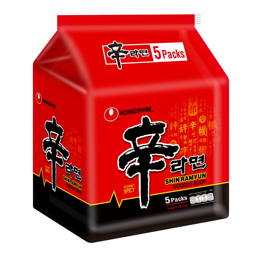 Nongshim Korean Spicy Mushroom Shin Ramyun - 5S Bag X 120G [Korean]