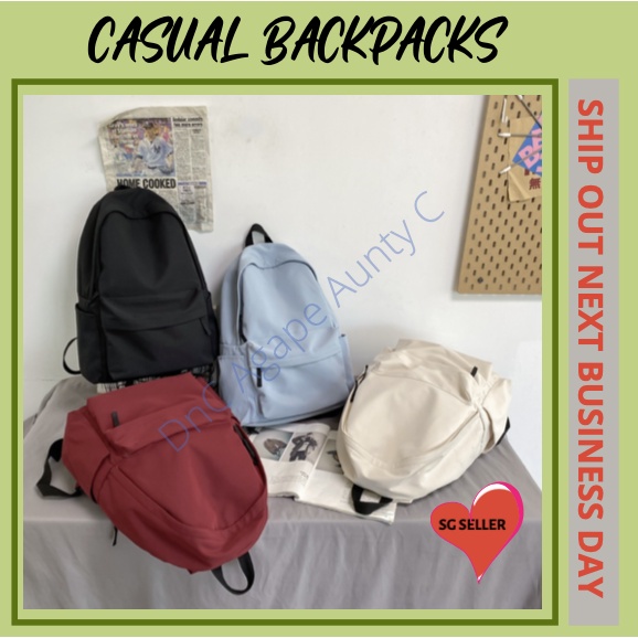 Backpack School Bag Japan Korean Style Light Weight Water Resistant for Guys Ladies Girls Local SG Seller Fast Delivery