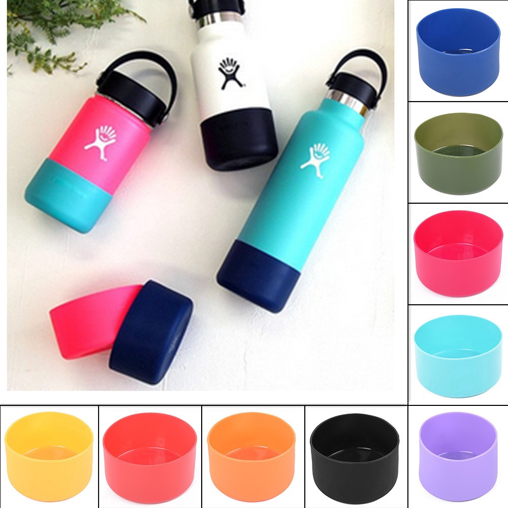 Non-slip Soft Silicone Protective Boot Sleeves Bottom Cover For 12-24oz / 32-40oz Hydro Flask Bottle