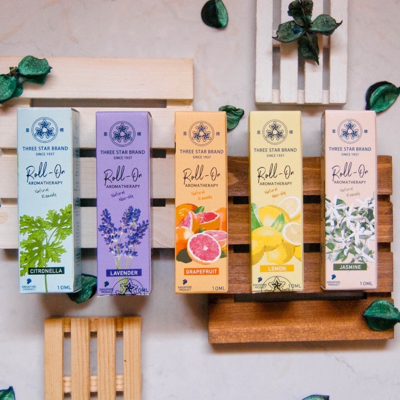 Three Star Brand Roll-On Aromatherapy Oil / Minyak Angin