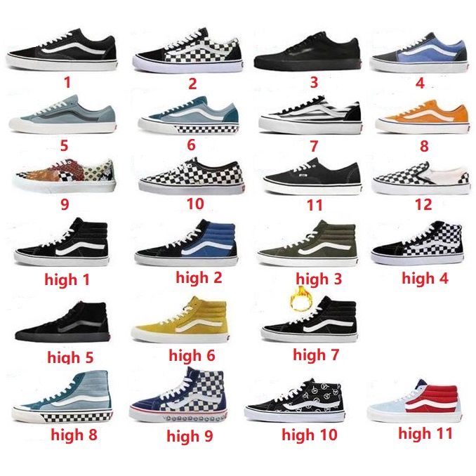 Fashion Sneakers OLD SKOOL Canvas shoe lot top many colors in stock