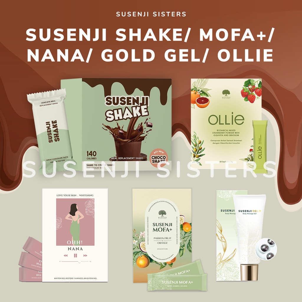 PROMO + FREE DELIVERY - Susenji Shake, Gold Gel, Mofa+, Nana. Free shaker. Slimming, detoxing, whitening