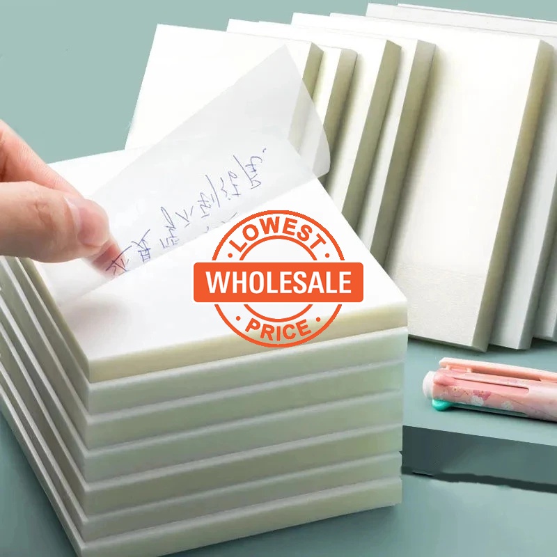 [Wholesale]100/50Pcs Set Transparent  Waterproof PET Self-Adhesive Stationery Stickers Post-it Notes / DIY Decorative Stickers for Hand Account, Diary, Scrapbooking