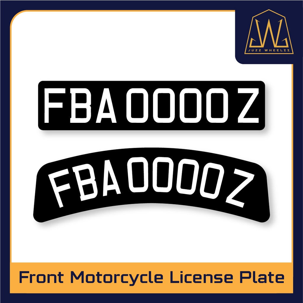 Motorcycle Front Bike License Plate Number