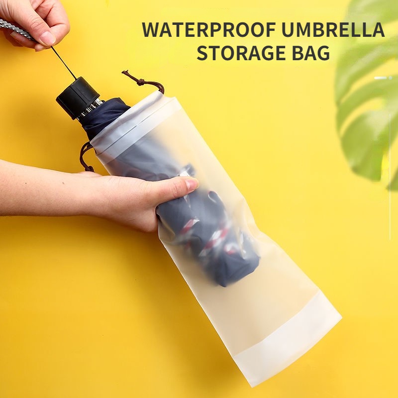 Waterproof Umbrella Storage Bag Transparent Plastic Storage Bag Household Drawstring Storage Cover Bag
