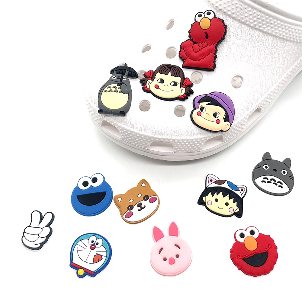 1PCS Cute shoe charms Mickey PVC Cartoon Croc jibz pins Charm For Clogs Buckle kids gift