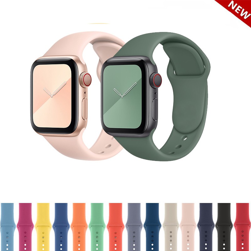 Series 7 6 5 4 3 2 1 SE Sport Silicone Band Strap for Apple Watch iwatch 38mm 40mm 42mm 44mm 41mm 45mm