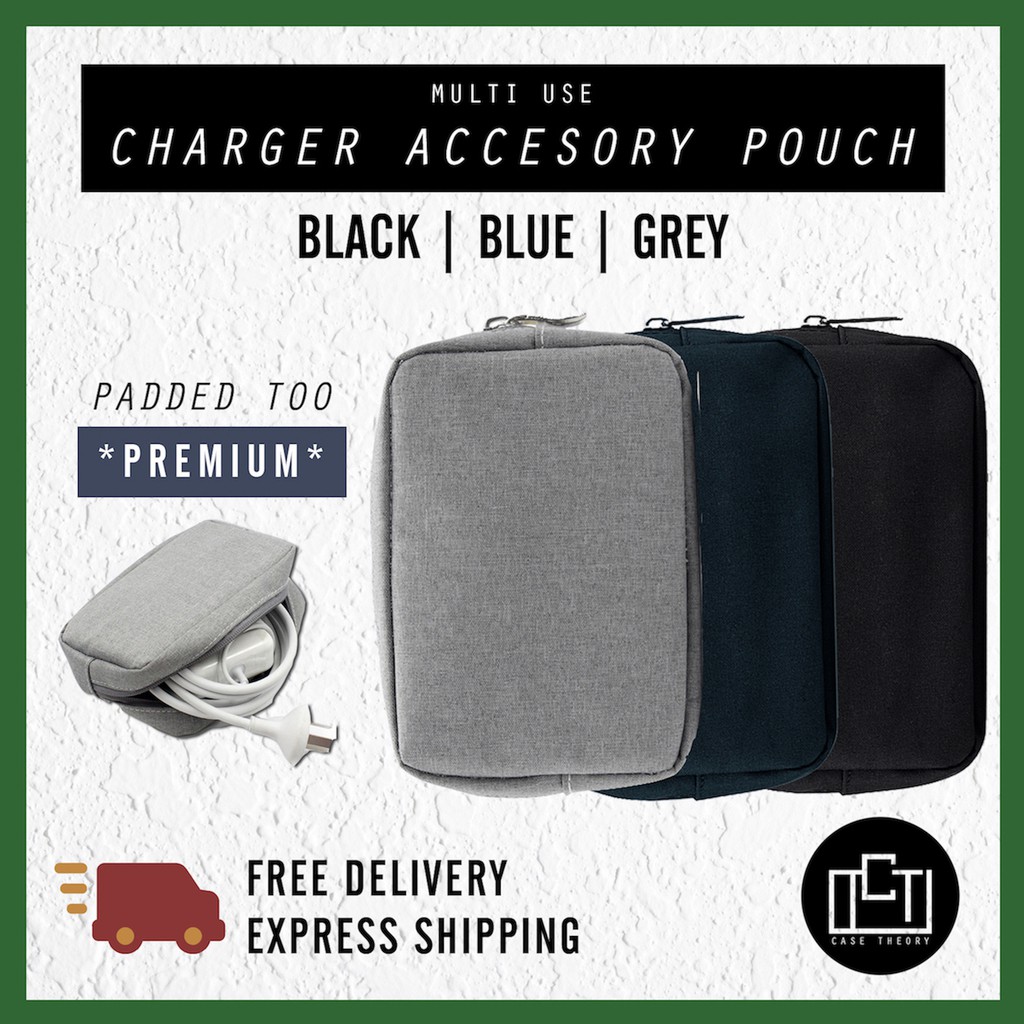 ?cT? Accessory CHARGERV1S charger cable accessory pouch for laptop cables casing