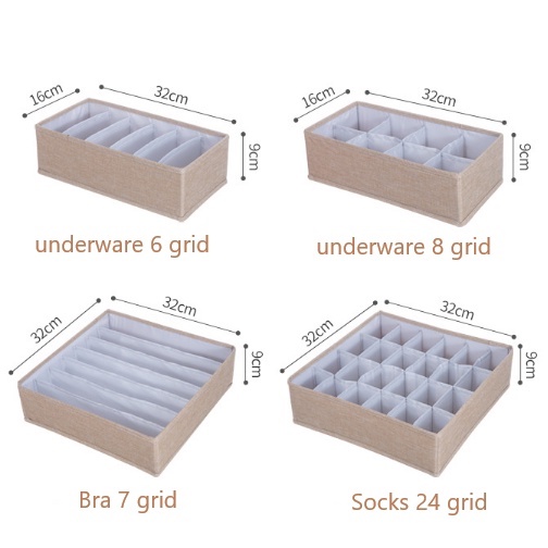 New 6/7/8/24 gird wardrobe drawer organiser Underwear socks container wardrobe storage box