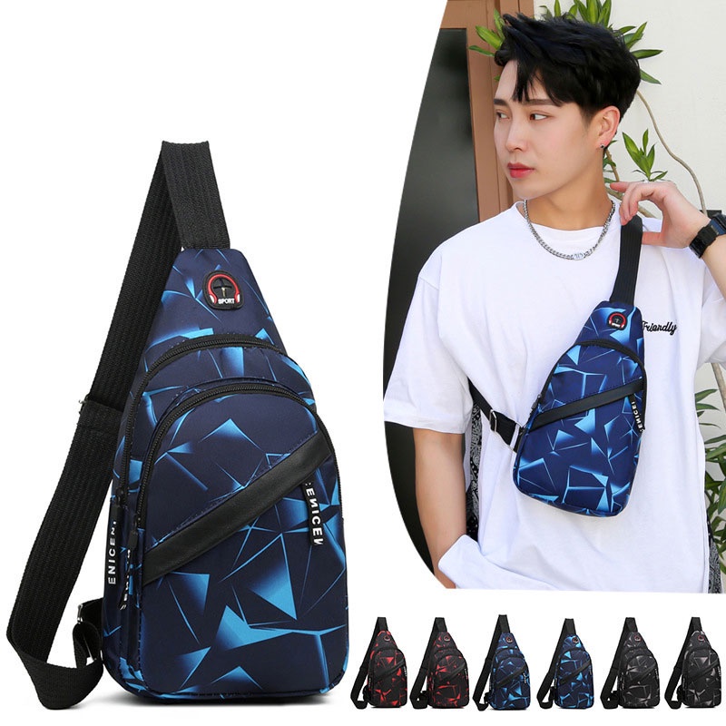 Men's Chest Bag Korean Shoulder Sling Bag Travel Bag Pouch