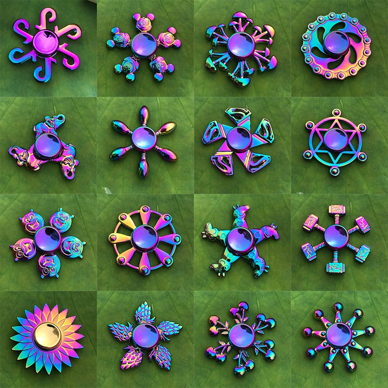 Colorful Metal Alloy Fidget Spinner R188 Smooth Bearing Mute Rainbow Hand Spinner stress reliever Toys For Children Adult Gifts