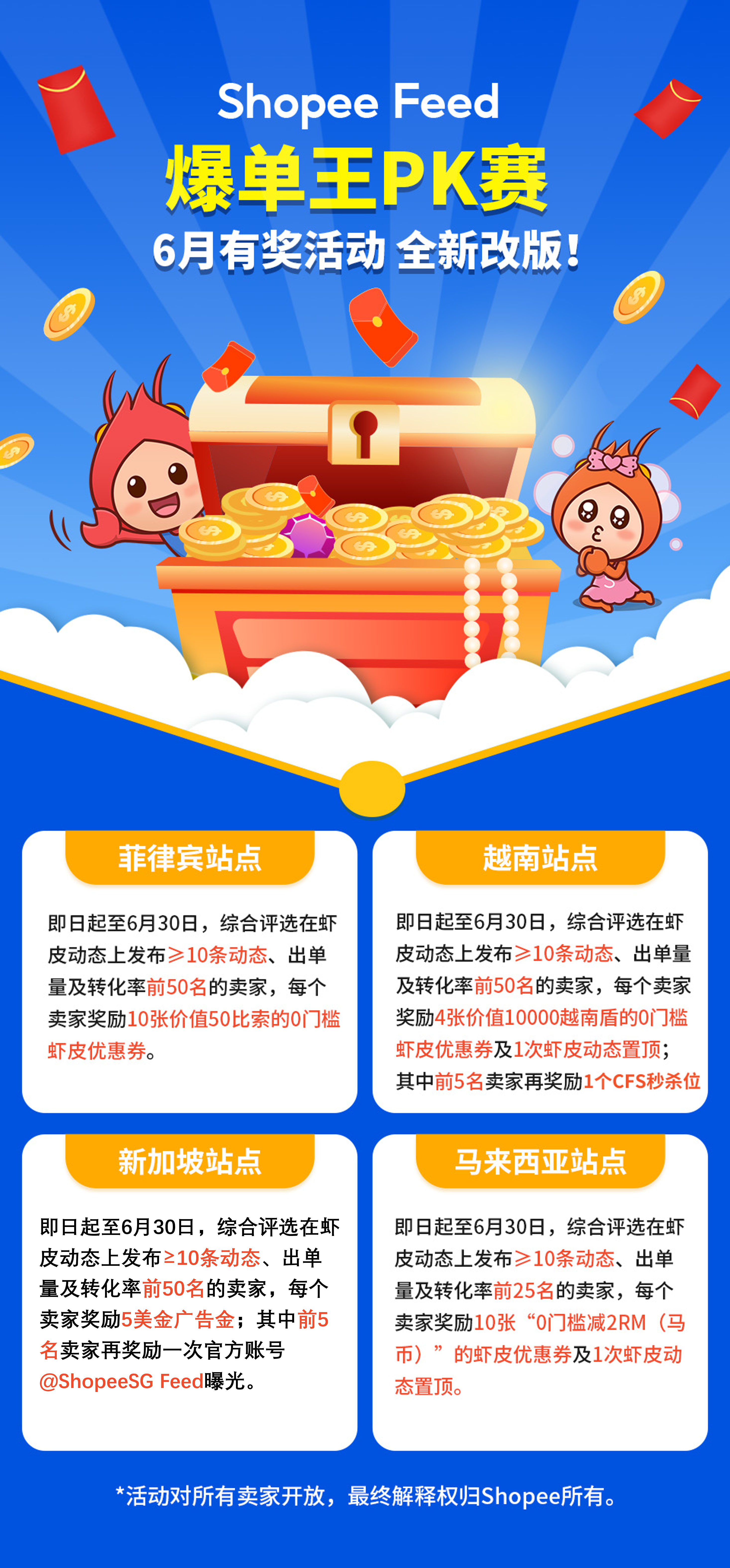 【6月活动袭来】Shopee动态豪礼等你来拿！！插图2-Shopee虾皮大学|虾皮卖家学习中心