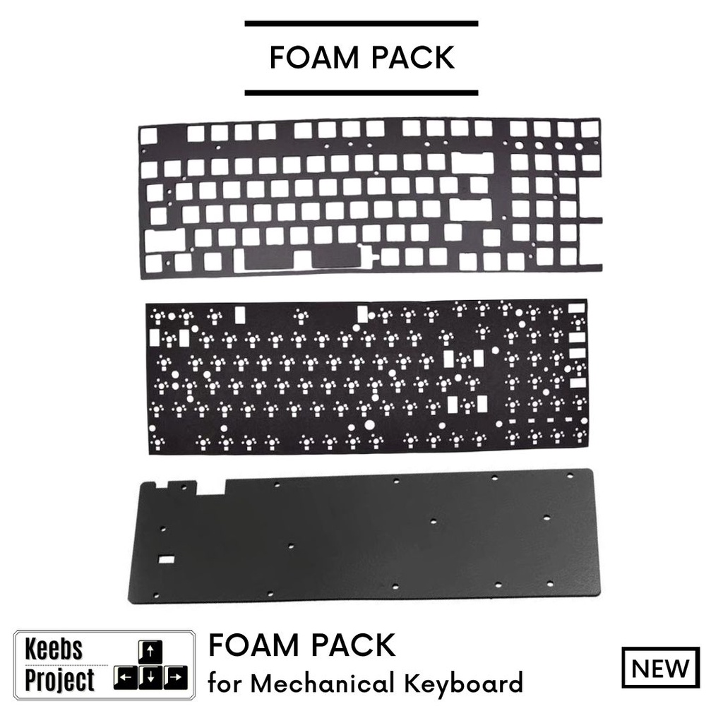 mechanical keyboard poron foams packs | poron plate foam | ixpe switch foam | poron case foam | clacky sound