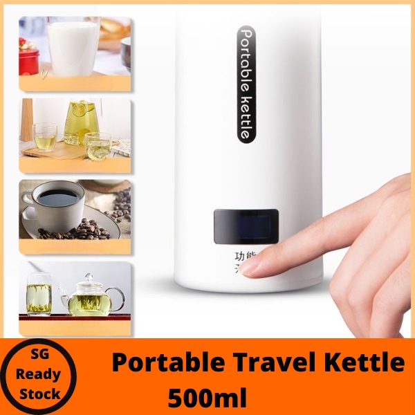 [SG Ready Stock] Portable Travel Kettle Thermos Stainless Steel LCD Display Temperature Adjustable