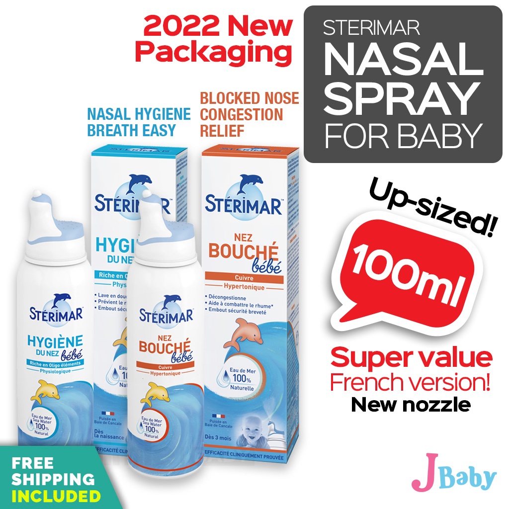Sterimar Nasal Spray for baby Breathe Easy Nasal Hygiene Blocked Nose Congestion Relief 100ml