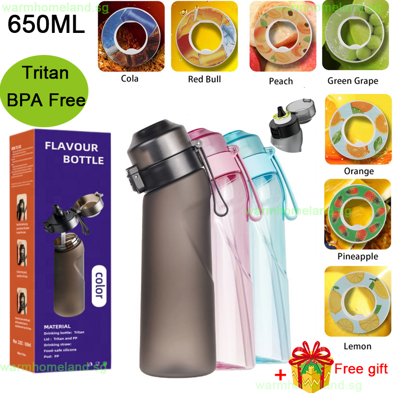 650ML Air up Water Bottle 0 Sugar 0 Ka Flavour bottle BPA  free Sports Handle Tritan Water bottle with straw