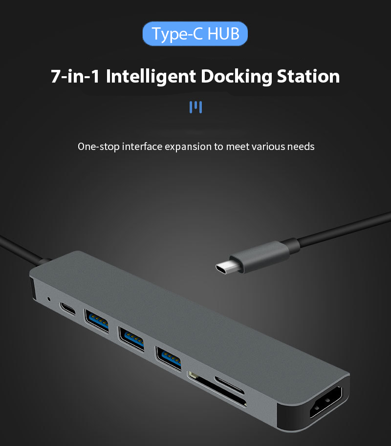 7-in-1 Usb-c Hub With Hdmi 4k And Sd Tf Card Reader Adapter_voghion.com